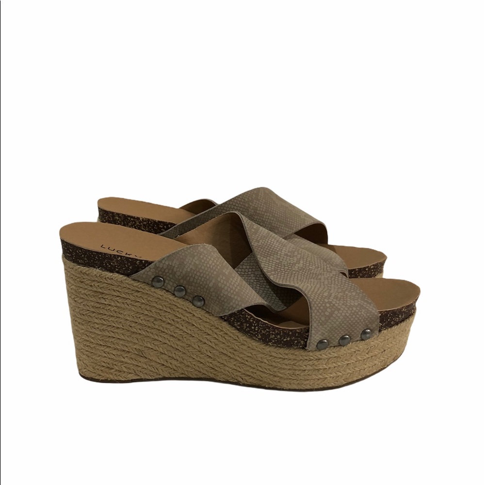 ‼️SOLD‼️NEW Luck Brand Neeka Slide Wedge Sandal - Picture 4 of 11